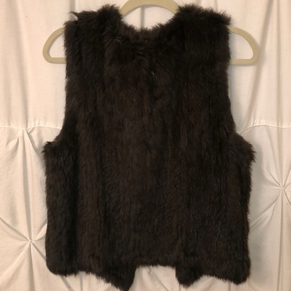 Brown Rabbit Fur vest - Picture 5 of 5